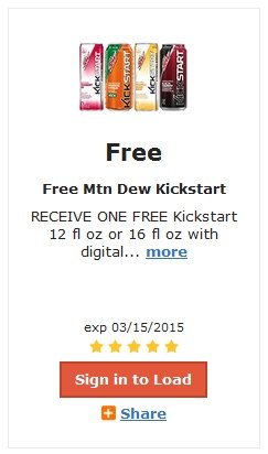 FREE Mountain Dew Kickstart –LOAD TODAY @ Fred Meyer/QFC