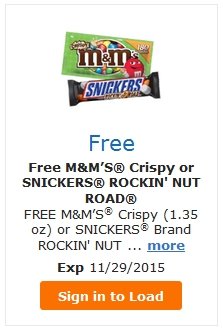 FREE M&M’S Crispy or Snickers Rockin' Nut Bar –LOAD TODAY @ Fred Meyer/QFC