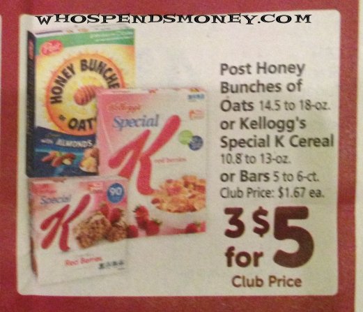 $0.92 Honey Bunches of Oats Cereal (11/13/15 ONLY) @ Safeway
