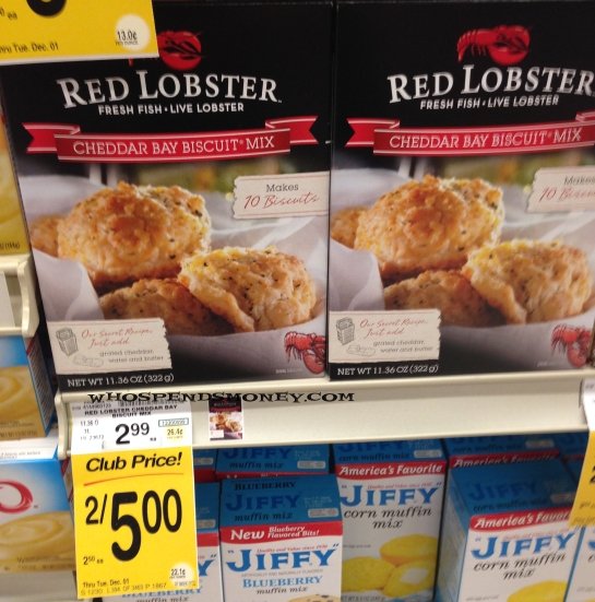 $1.50 Red Lobster Cheddar Biscuit Mix @ Safeway