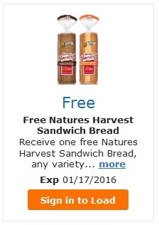 FREE Natures Harvest Bread – LOAD TODAY @ Fred Meyer/QFC