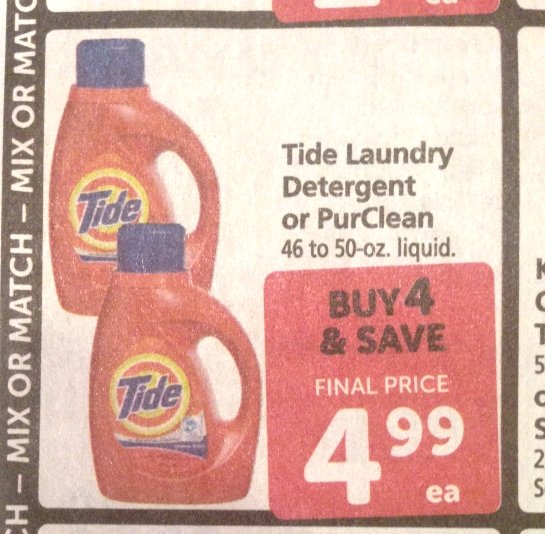 $2.49 Tide & Gain Liquid Laundry Detergent @ Safeway (starting 7/13)