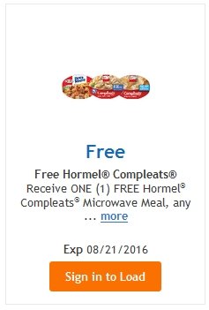 FREE Hormel Compleats Meal– LOAD TODAY @ Fred Meyer/QFC